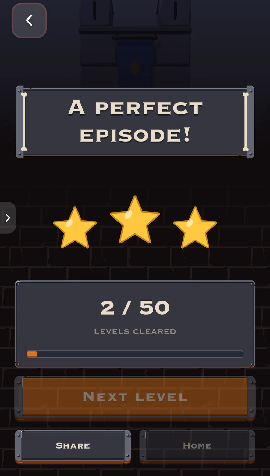 Haunted Trivia Show: A perfect episode! with three stars and 2 of 50 levels cleared