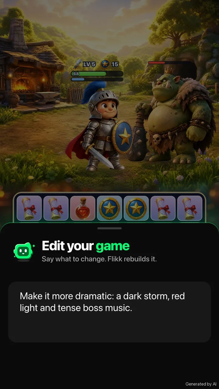 Illustration: typing the edit that makes the game more dramatic