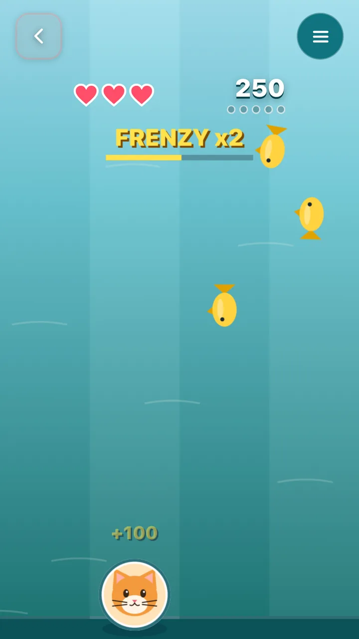 Version 1 of Hungry Cat Catch during a frenzy