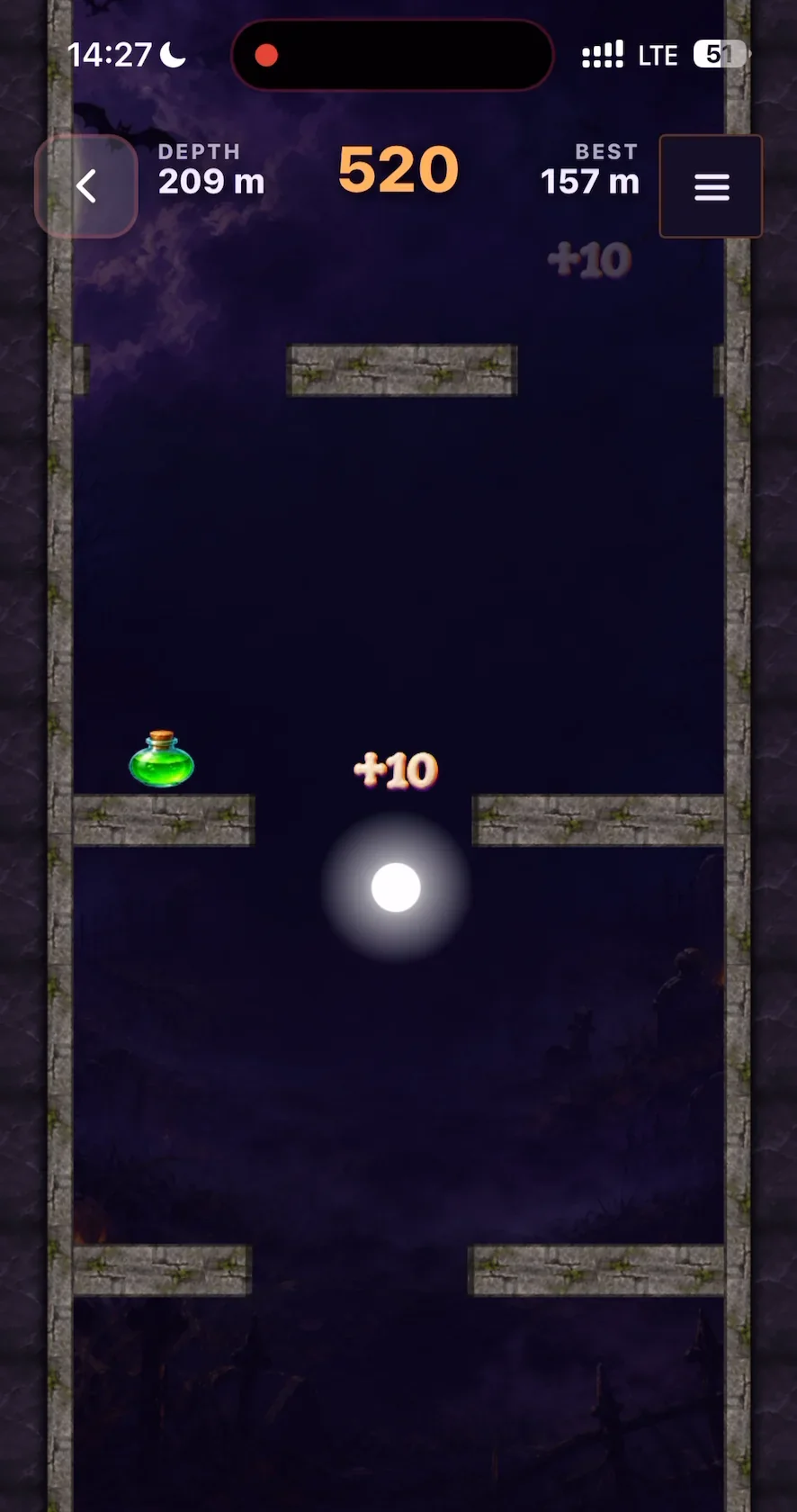 Spooky Tower Drop: falling past floors with a ghost below