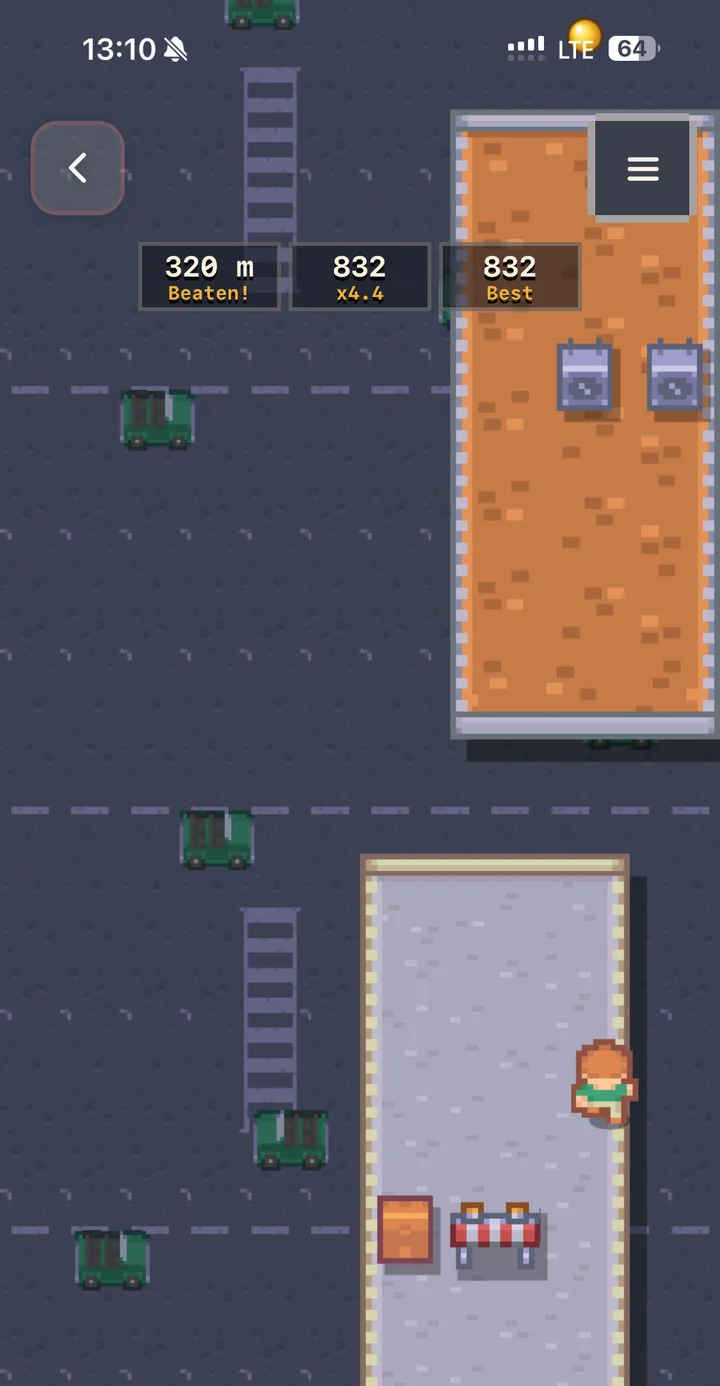 Urban Vault in-game: 320 meters with a 4.4x multiplier
